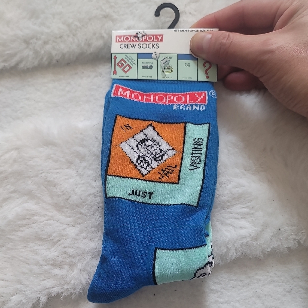 Monopoly Blue and Orange Casual Socks